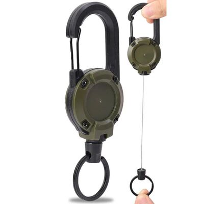 Retractable Heavy Duty Pull Reel Carabiner Key Chains Strong