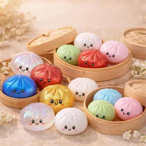 Simulation Flash Glitter Dumpling Reusable Material Soft Uni