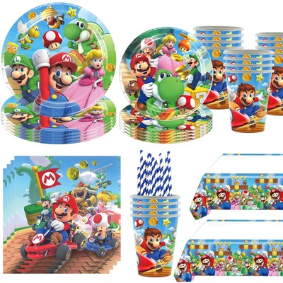 Cartoon Game Super Bros Birthday Party Decorations Marios Di