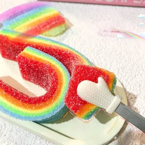 Squishy Rainbow Candy Stress Ball Squeeze Toy Soft Rainbow S