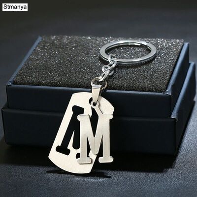 Charm New 26 Letters Stainless Steel Key Chain Men Women key