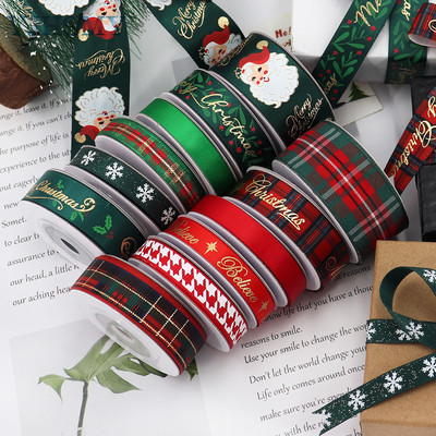 Christmas Ribbons for Craft Holiday Printed Grosgrain Ribbon