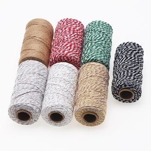 Twine Cotton Cord 100m Ribbon Rope Christmas String 2mm Jute