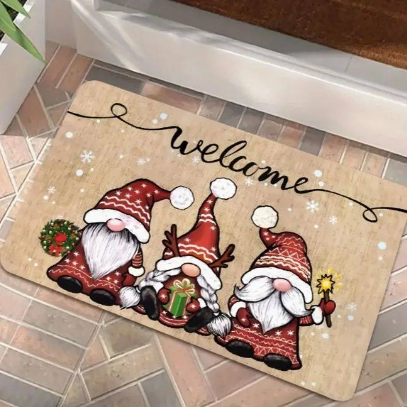 Santa Claus Printed Door Mat Merry Christmas Christmas Holid