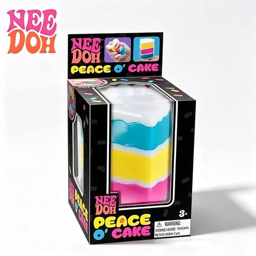 Schylling Needoh Peace O' Cake Fidget Sensory Toy TPR Super