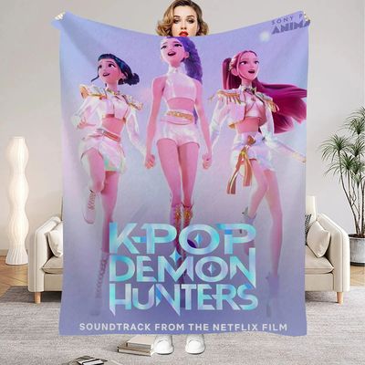 kpop Demon Hunters Huntrix Blankets Quality Soft Warm Throw
