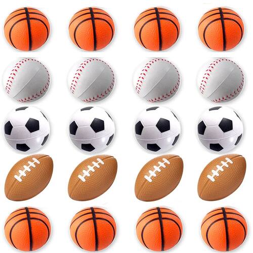12/48PCS Mini Foam Balls Sensory Toys Baseball Football Bask