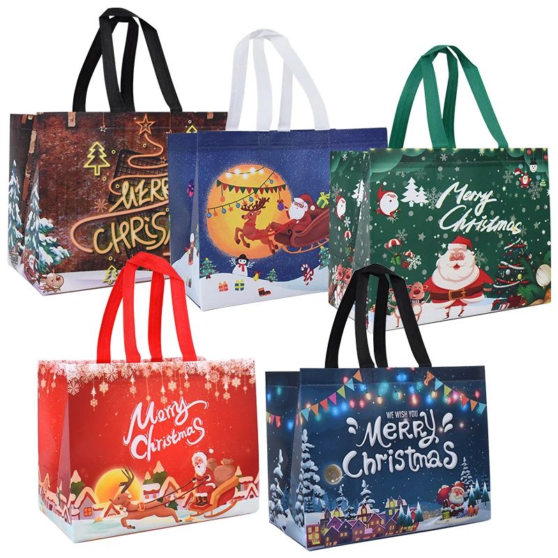 Christmas Gift Bag Santa Claus Snowman Candy Gift Packaging