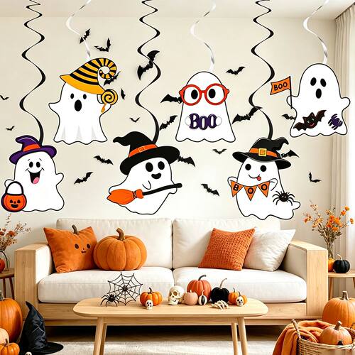 Halloween Cute Ghost Hanging Swirl Decorations Boo Ghost Cei
