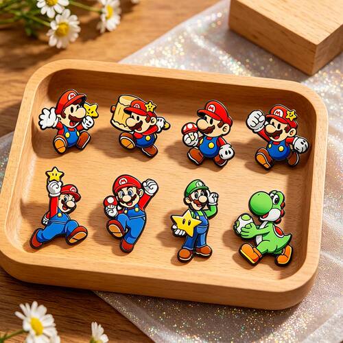 4/8pcs Anime Game Figure Enamel Pin Cartoon Dinosaur Brooch