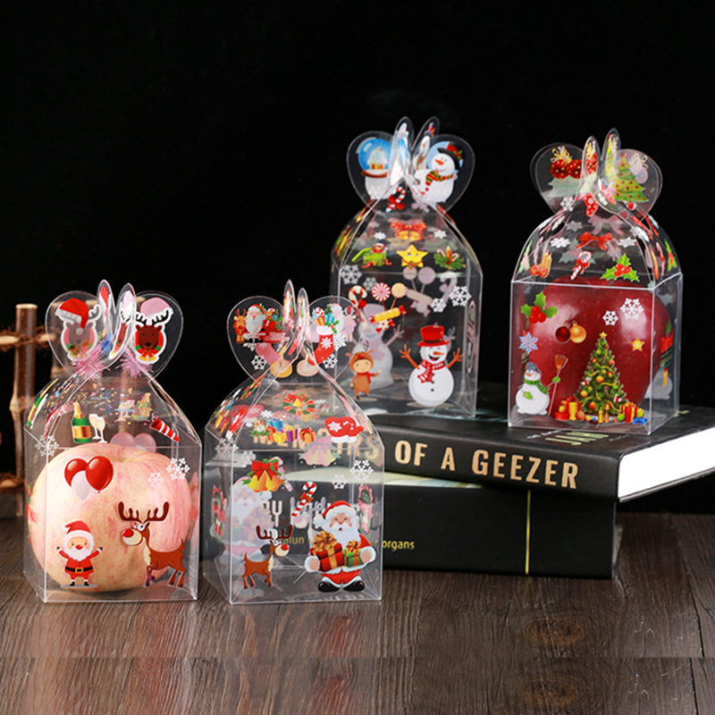 Christmas Gift Pet Christmas Eve Apple Box Transparent Safe