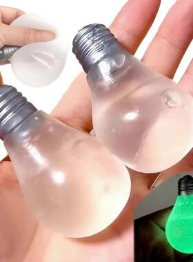 New Luminous Fluorescent Light Bulb Squeeze Toy Stress Relie