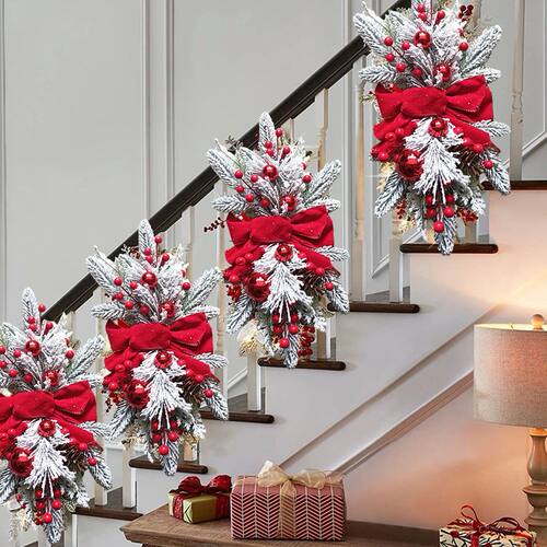 45CM Christmas Wreath Pendant without/with Light Atmosphere