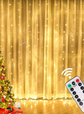 Christmas Lights Curtain Garland Merry Christmas Decorations