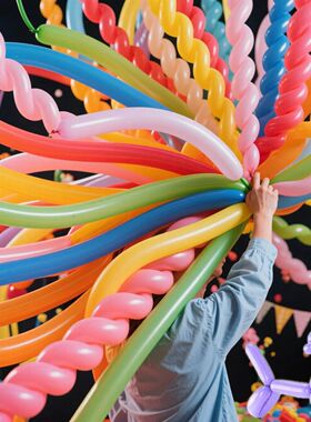 10/100Pcs Multicolor Spiral Long Balloon Twist Spiral Latex