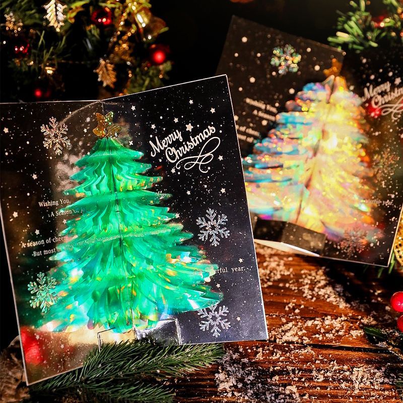 3d Christmas Card Three-dimensional Christmas Tree Card Chri