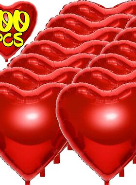 18Inch Red Heart Balloons Inflatable Love Shaped Aluminum Fo