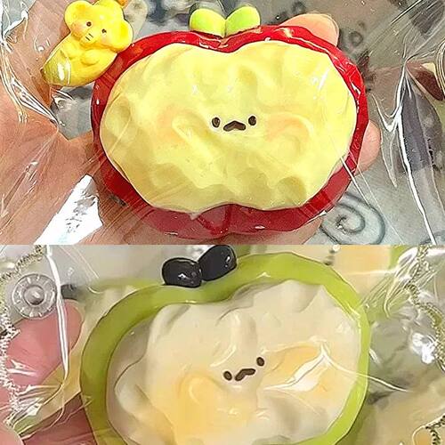 Red Apple Strawberry Egg Tart Strawberry Cream Bar Squishy S