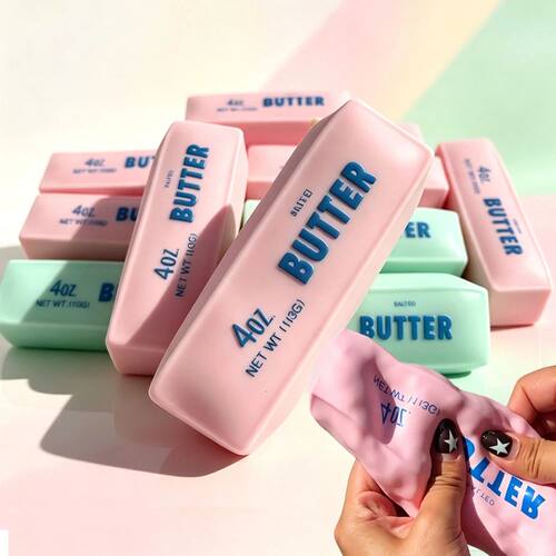 Butter Stick Squishy Fidget Toy, Crunchy Squeeze Stress Ball