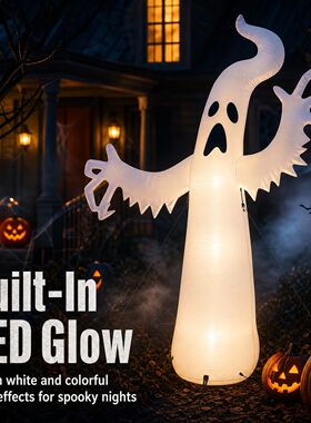 Large Inflatable Halloween Ghost Decor, Standing Ghost Yard