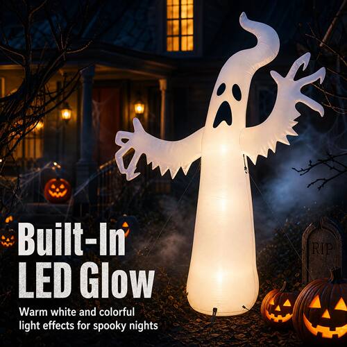 Large Inflatable Halloween Ghost Decor, Standing Ghost Yard