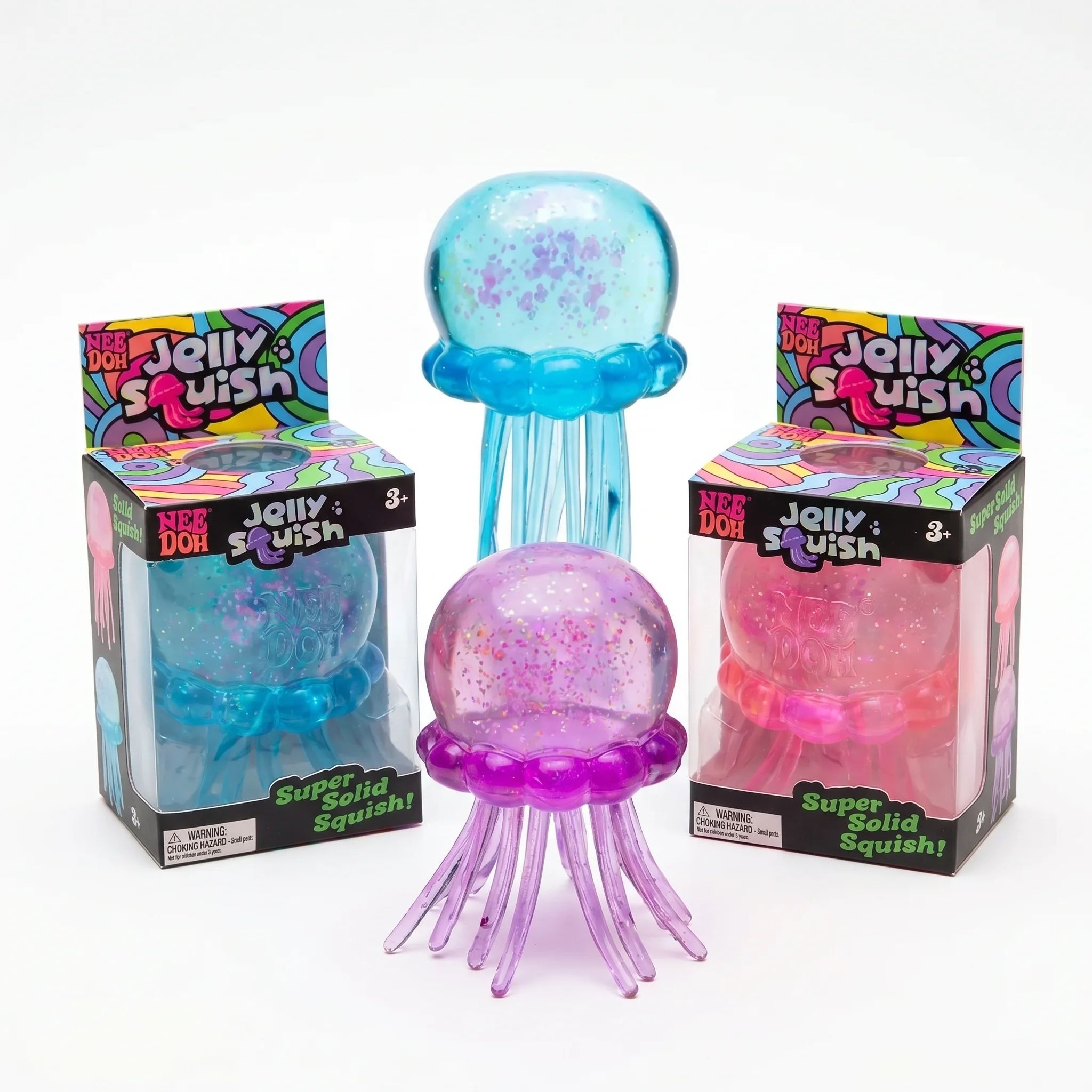 NeeDoh Jellyfish Fidget Toy for Kids And Adults Soft Jelly S - 实物图