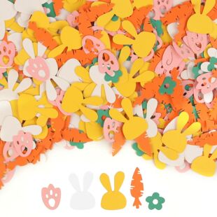 100 Pieces Easter Themed Bunny Carrot Confetti for Birthday