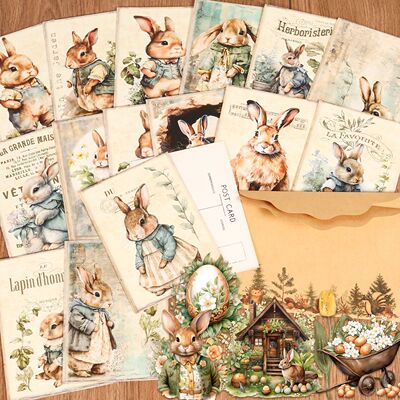 16caras+40stickers+4envelopes Double-sided Collectible Decor