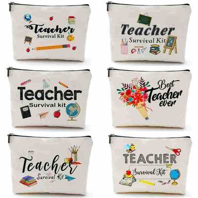 Teacher's Makeup Bag Gift Teacher's Zipper Bag Waterproof Li