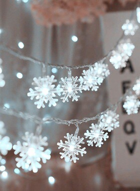 Led Christmas Snowflake Light String Solar Decorative Light