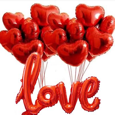 Big Love Bear 18inch Red Heart Foil Balloons Wedding Decorat