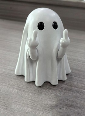 Middle Finger Cute Ghost Statue, Ghosts Small Scary Ghost Fi