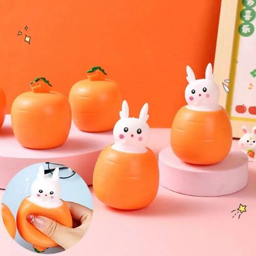 Cheese Mouse Pop Up Squeeze Toys Funny Carrot Rabbit Hide an