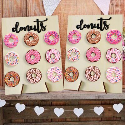 Wooden Donut Stand Wedding Decoration Wall Dessert Doughnut