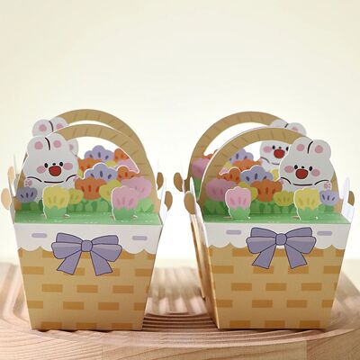 5 Easter Gift Boxes with Cute Bunny Designs, Perfect for Use