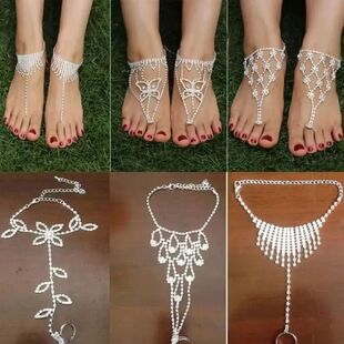 ndy Summer Daisy Flower Chain Anklet Connecting Foot Finger