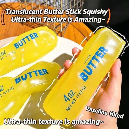 Moldable Butter Stick Squishy Toy Vaseline Filled Stress Rel