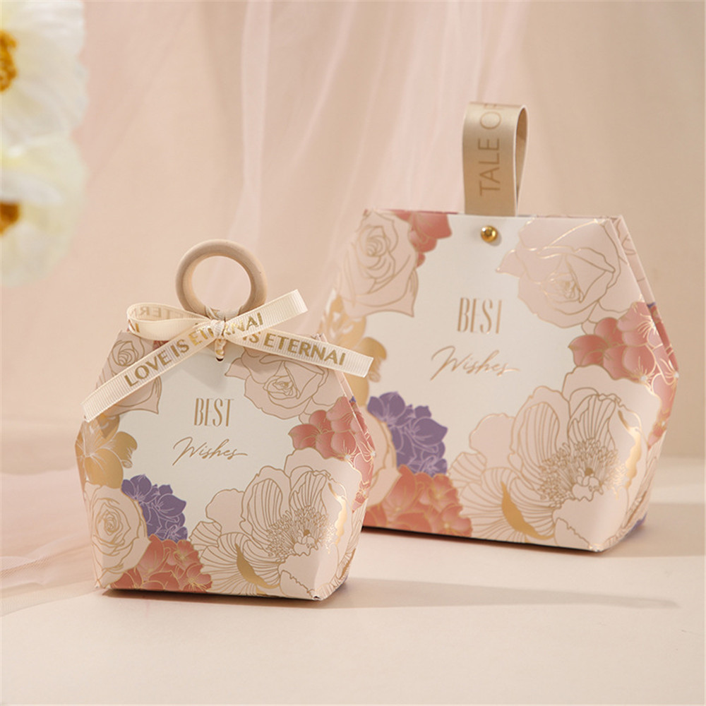 portable party wedding favor gift boxes wooden ring candy bo