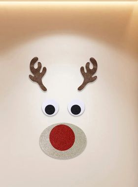 Christmas Door Window Stickers Felt Cloth Snowman Santa Clau