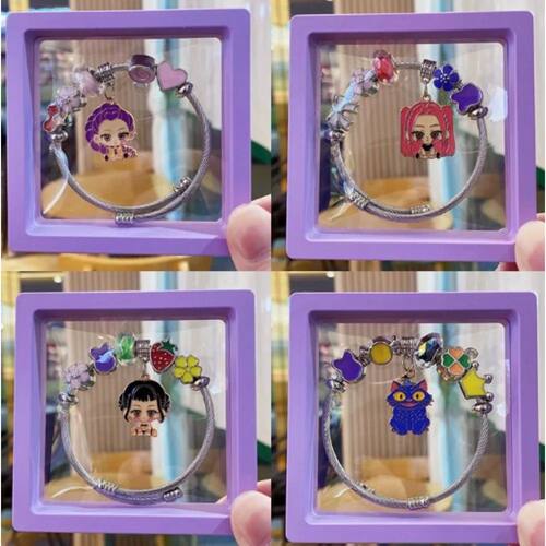 4 anime cartoon adjustable bracelets, exquisite and cute bra
