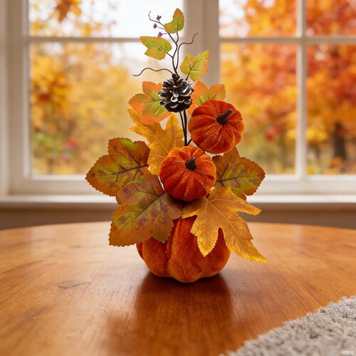 Harvest Festival Halloween Decoration Props Maple Leaf Sunfl