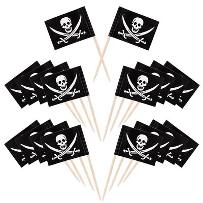 Pirate Flag Toothpicks Cupcake Topper For Kids Boys Pirate T