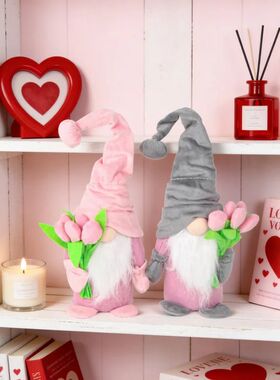 Gnomes Decorations For Home, Spring Summer Fall Tiered Tray