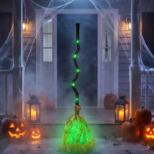 1pc Animated Witch Broom with Light and Sound Moving Broomst