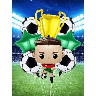 1/8 pcs football birthday party balloon set, championship tr