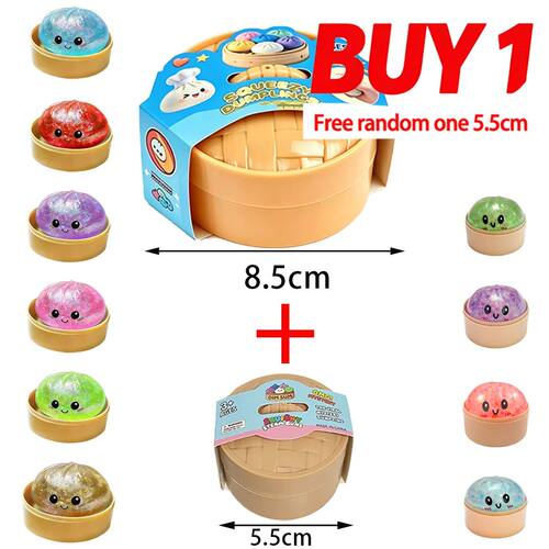 Buy 1 Large Glitter Dumpling Squishy Get Mini Free Filled Wa