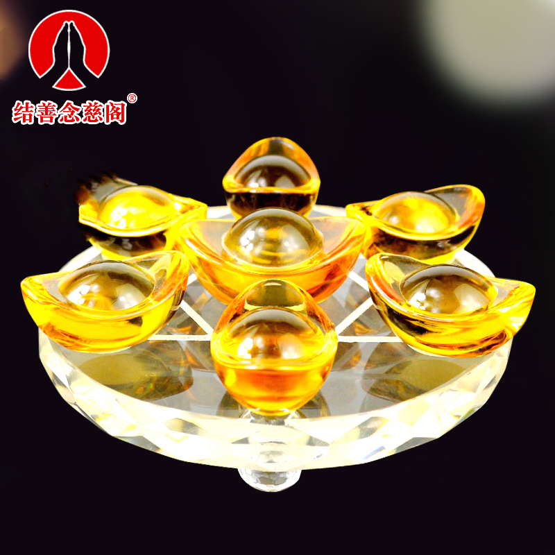 摆件客厅聚财琉璃大小号黄水晶