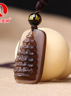 男女天然冰种黑曜石挂件