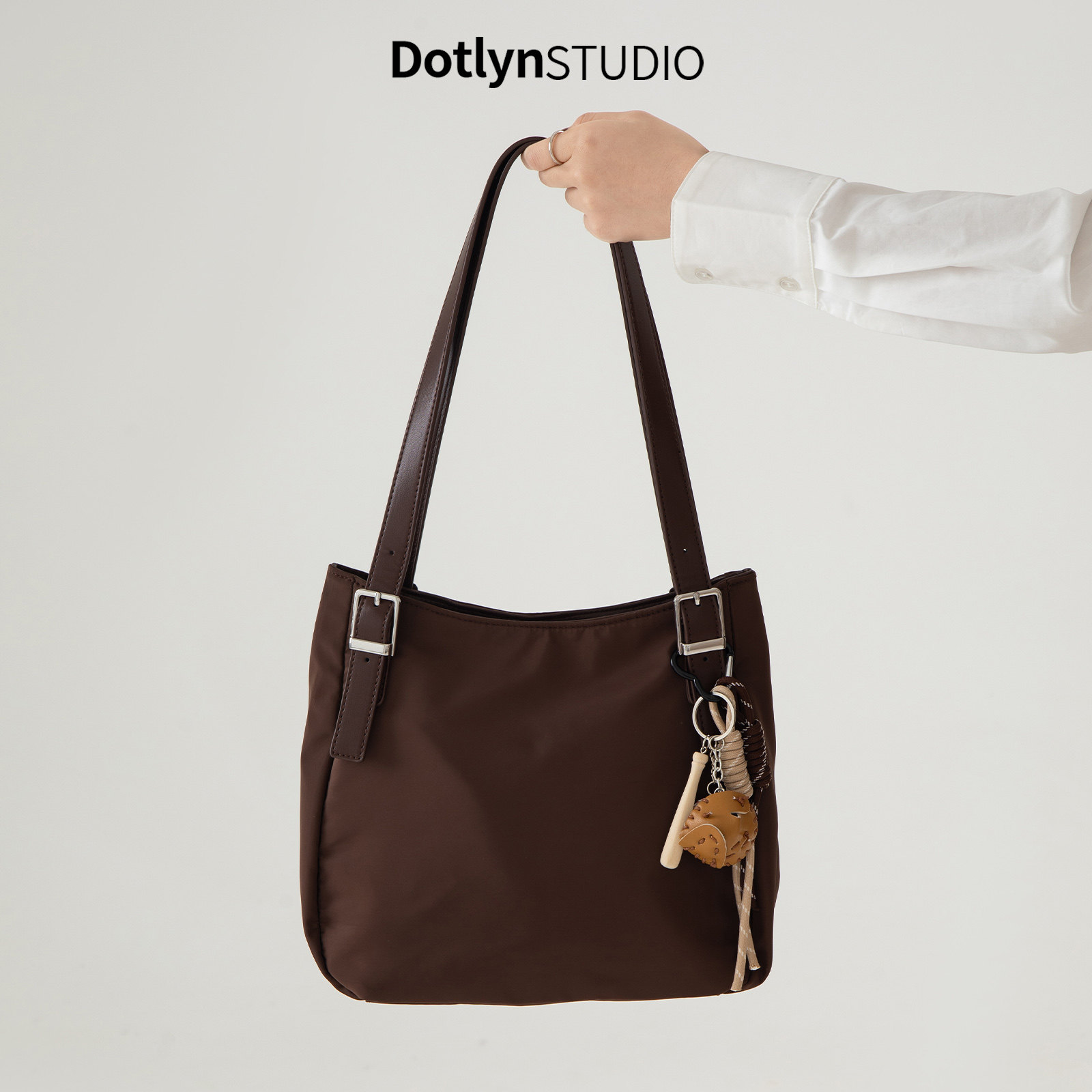 Dotlyn韩国小众质感百搭通勤单肩托特包2025尼龙复古大容量手提包,箱包皮具/热销女包/男包,托特包,淘宝优惠券,粉丝福利购,淘宝优惠卷