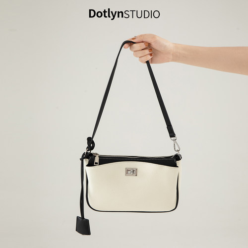 Dotlyn复古时尚拼接帆布小方包女